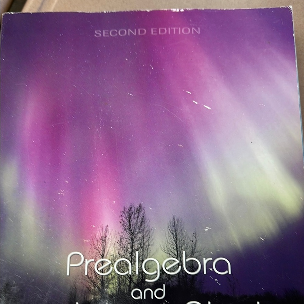 Prealgebra Second Edition Textbook